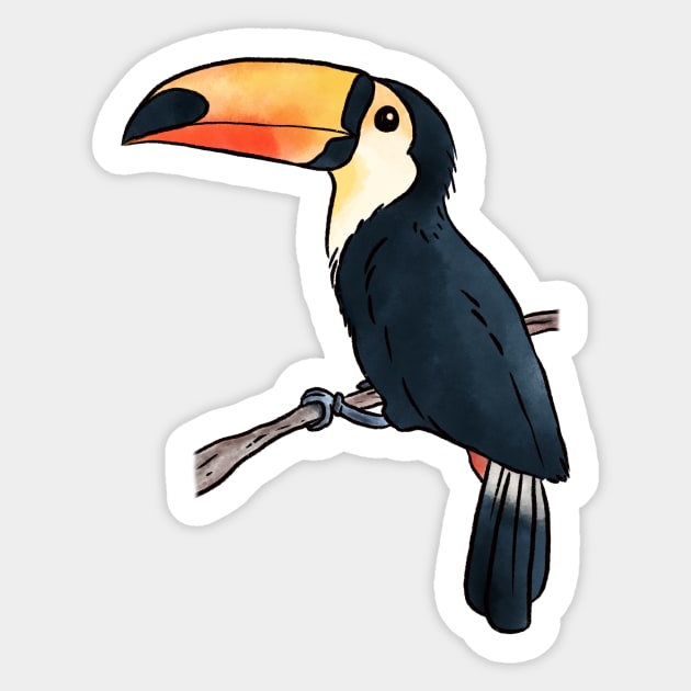 Toucan Sticker by Brittany Hefren